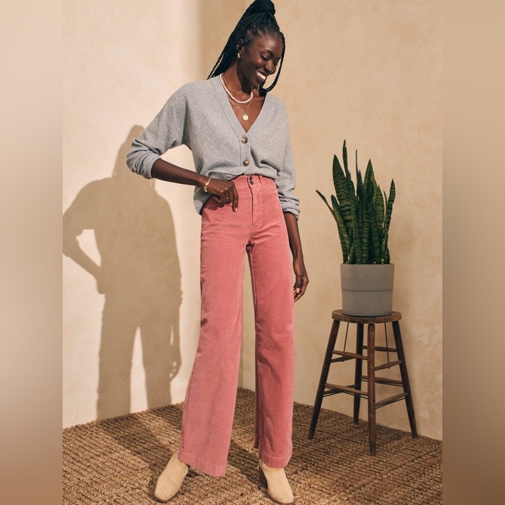 Stretch Cord Wide Leg Pant